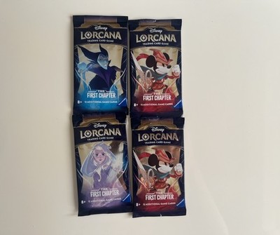 4x Booster Packs Art Set - Disney Lorcana TCG The First Chapter - Neu & Sealed