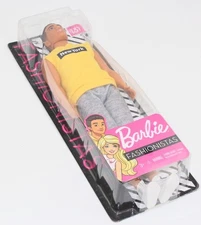 Barbie Ken Fashionistas #131 Yellow New York Sleeveless Hoodie Buff Doll NIB