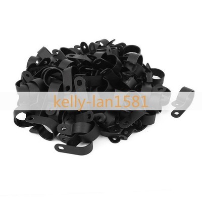 100 PCS 23 Mm Dia R Type Wire Cord Clip Fixer Cable Clamp Fastener Harness @zx