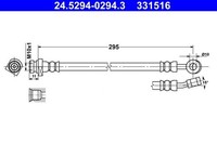 ATE Bremsschlauch 24.5294-0294.3 FüR Hyundai