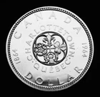 1964 $1 silver coin that is UNC and in a paper flip. Gorgeous