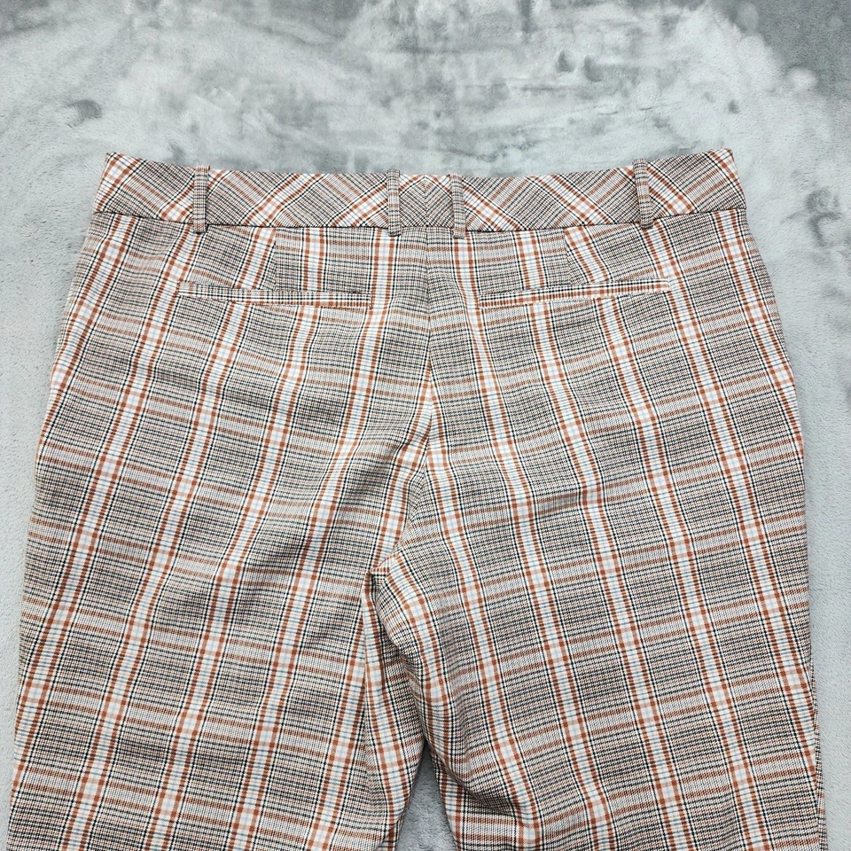 Ava & Viv Pants Women 20W Brown Black Plaid High-Rise Straight Leg Ankle Stretch - Image 3 of 4