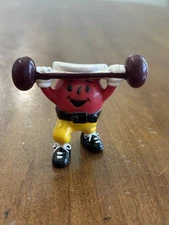 Vintage 1990's Kool-Aid Man Weightlifting PVC Figure Kraft General Foods Toy