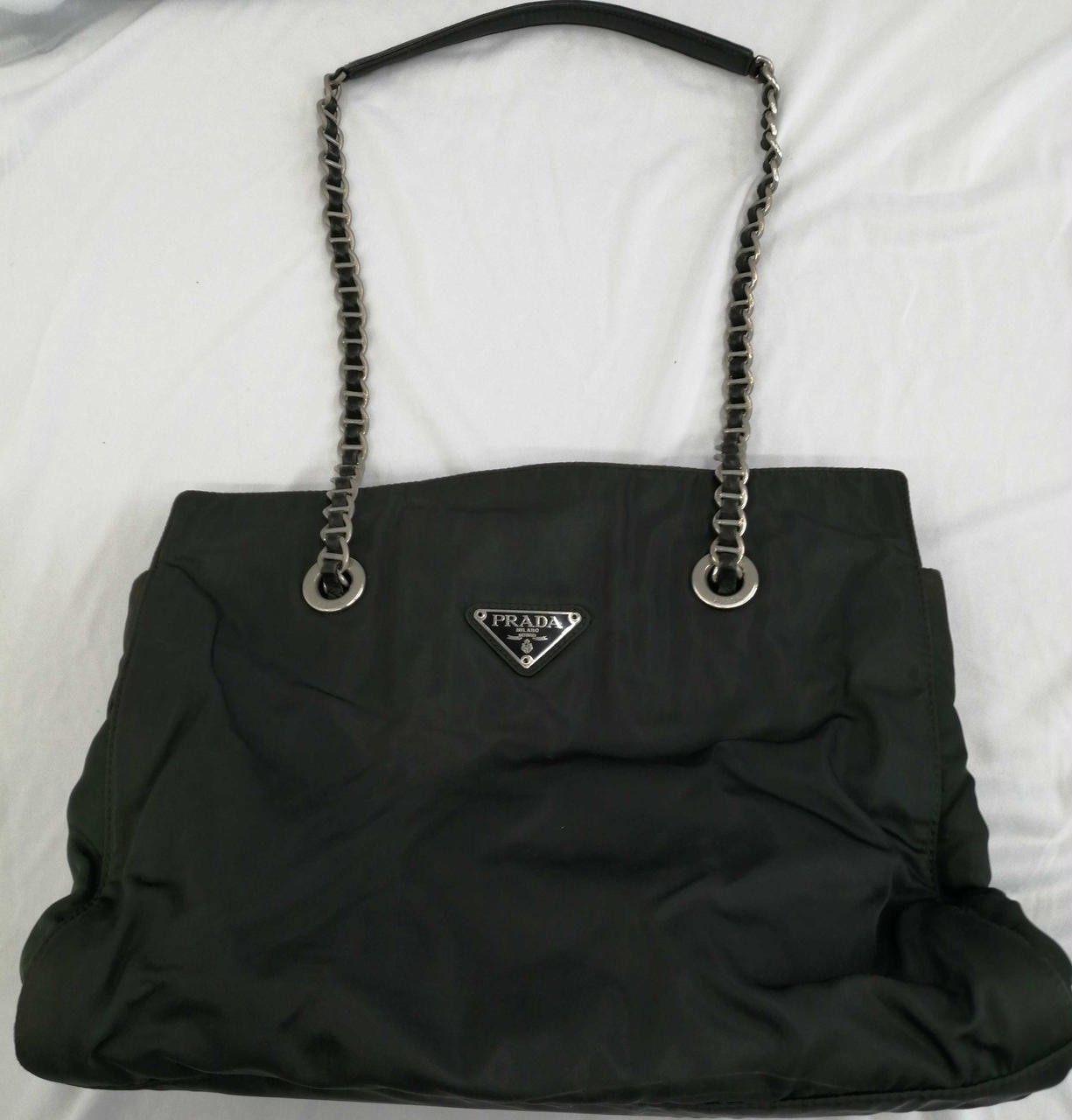 Prada B4394 Chain Strap Shoulder Bag in Saffiano Leather