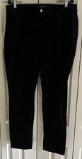 CHAPS Women’s 14 Corduroy Pants Black Zip Button 5 Pocket Pocket Cotton Stretch