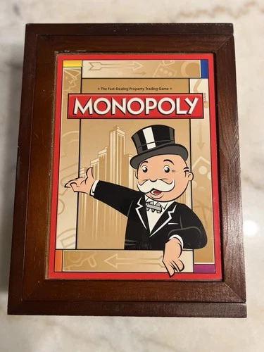 Parker Brothers Wooden box Game - Monopoly - Vintage Game Collection - Complete