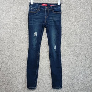 Guess Jeans Womens 25 Blue Dark Wash Mid Rise Sienna Curvy Skinny Stretch Denim