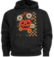 Mens Graphic Hoodies Halloween Pumpkin Face Sweatshirt Jack o Lantern Face Shirt