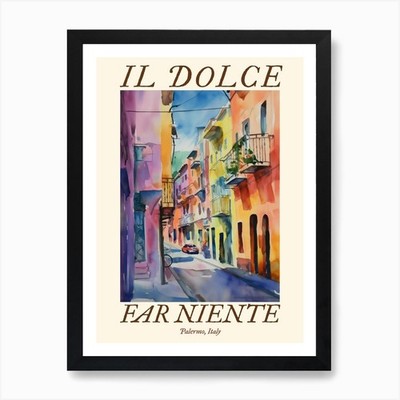 Il Dolce Far Niente Palermo, Italy  Framed Wall Art Poster Canvas Print Picture