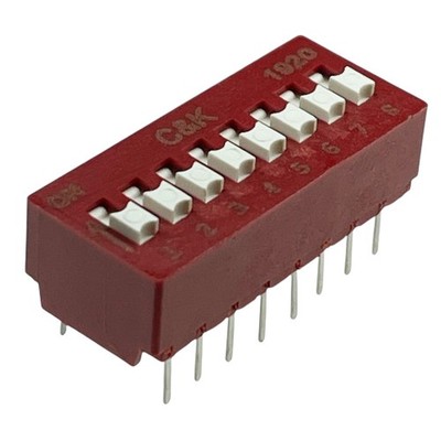 [10pcs] BD08 DS08 DIP Switch 8 Pos DIL-16 Gold Plated DIP16