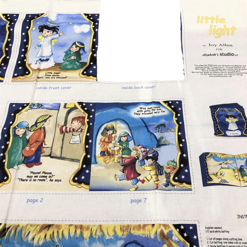 Хлопчатобумажные тканевые панели Story Book Cut & Sew Joy Allen Elizabeths Studio Christmas - Изображение 3 из 4