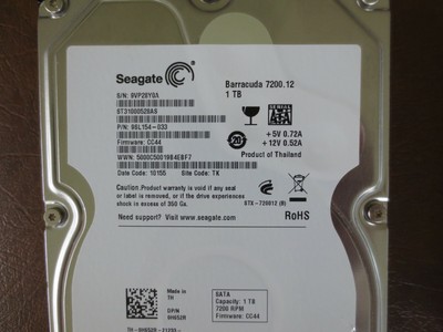 Seagate ST31000528AS 9SL154-040 Fw: AP24 Wu Apple #655-1565A 1000gb 3.5