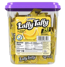 Laffy Taffy Candy Jar, Banana, 145 Count