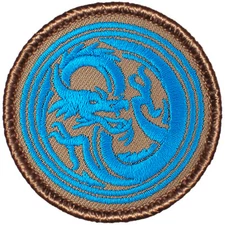Cool Boy Scout Patrol Patch (#554) - The Blue Chinese Dragon Patrol