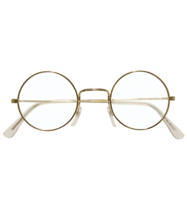 Nickelbrille gold rund Nikolaus Weihnachtsmann Großmutter Karneval Fasching