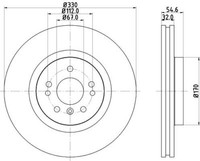 2X Hella 8DD 355 128-581 Bremsscheibe FüR MERCEDES-BENZ