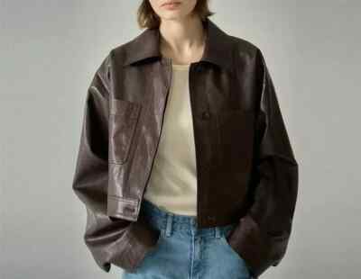 90s vintage leather jacket g1 a2 牛革 vintage 1990s leather jacket XL brown MOTORCYCLE stiff cowhide Y2K