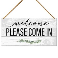 Welcome Sign for Front Door Porch, Home Office Welcome Hello Sign Decor for W...