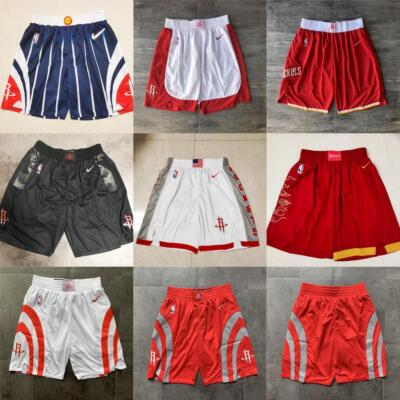 Adult Houston Rockets Shorts Stitched S-3XL