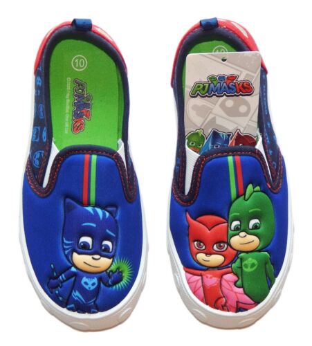 PJ MASKS GECKO & CATBOY Canvas Slip-On Sneakers Athletic Shoes Toddler's 7 or 10 - Afbeelding 1 van 5