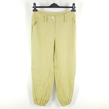 Sportalm Trachten-Hose Damen Gr. 36 W25 L30 Beige Leinen Relaxed High Waist