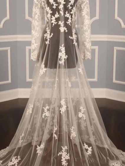 New Design Lace Bridal Jackets Coat For Wedding Dress Long Sleeve Lace Cape  | eBay