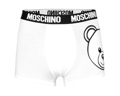 NWT MOSCHINO BOXER TRUNK big embroidered Teddy bear white Italy S us XS