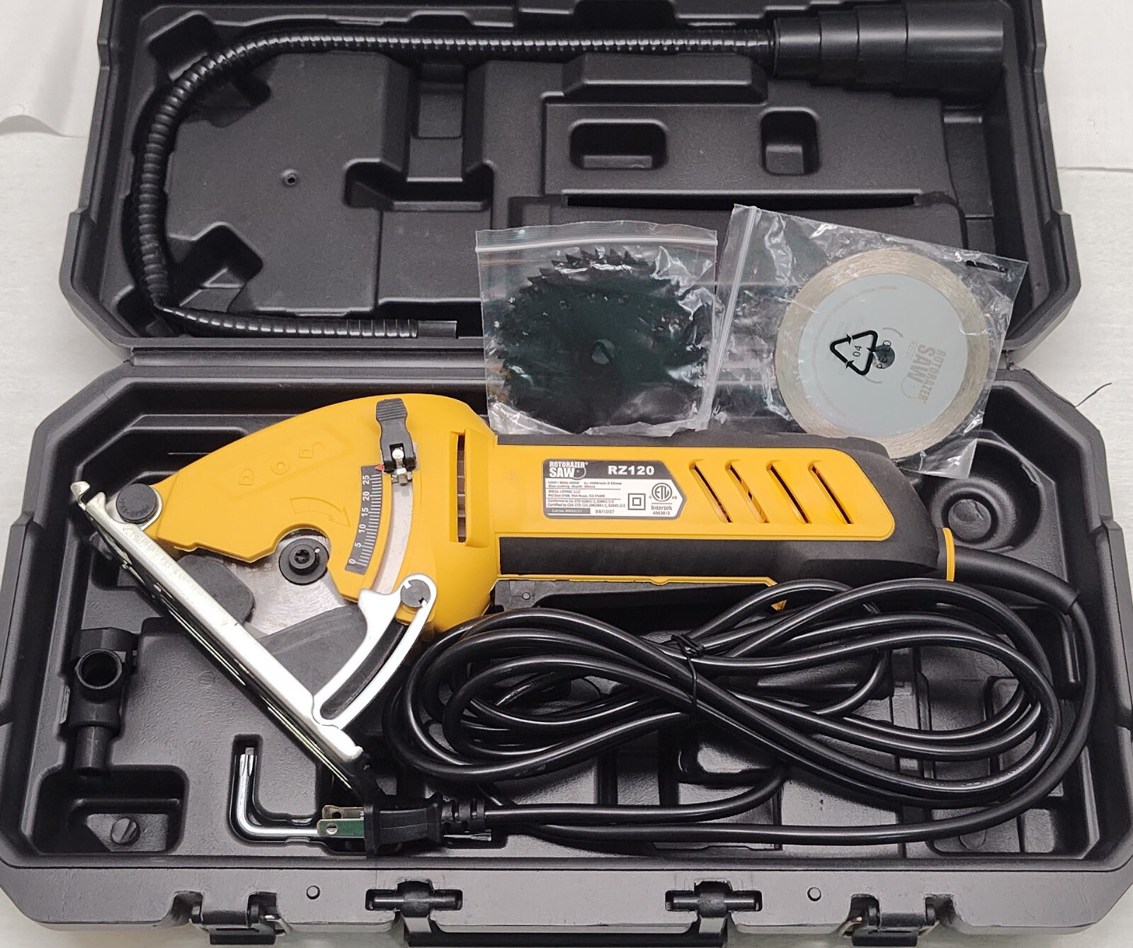 Rotorazer 3.5" Circular Saw RZ120 26MM Corded Dust Collector New in