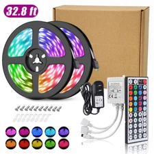 Led Strip Lights 33ft RGB Led Room Lights 5050 Led Tape Lights Color Changing S