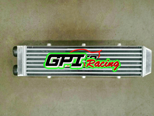 Full Aluminum Turbo Intercooler 2" 550x140x80mm SAME SIDE I/O + Black Piping Kit - Picture 7 of 8