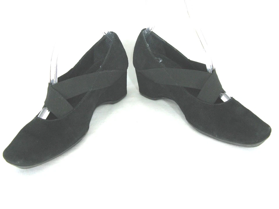 Zapatos Nurture Talla 7M Mary Jane Tacones de Cuña Mocasín Negro Gamuza Para Mujer 7 M  Foto 2 de 4