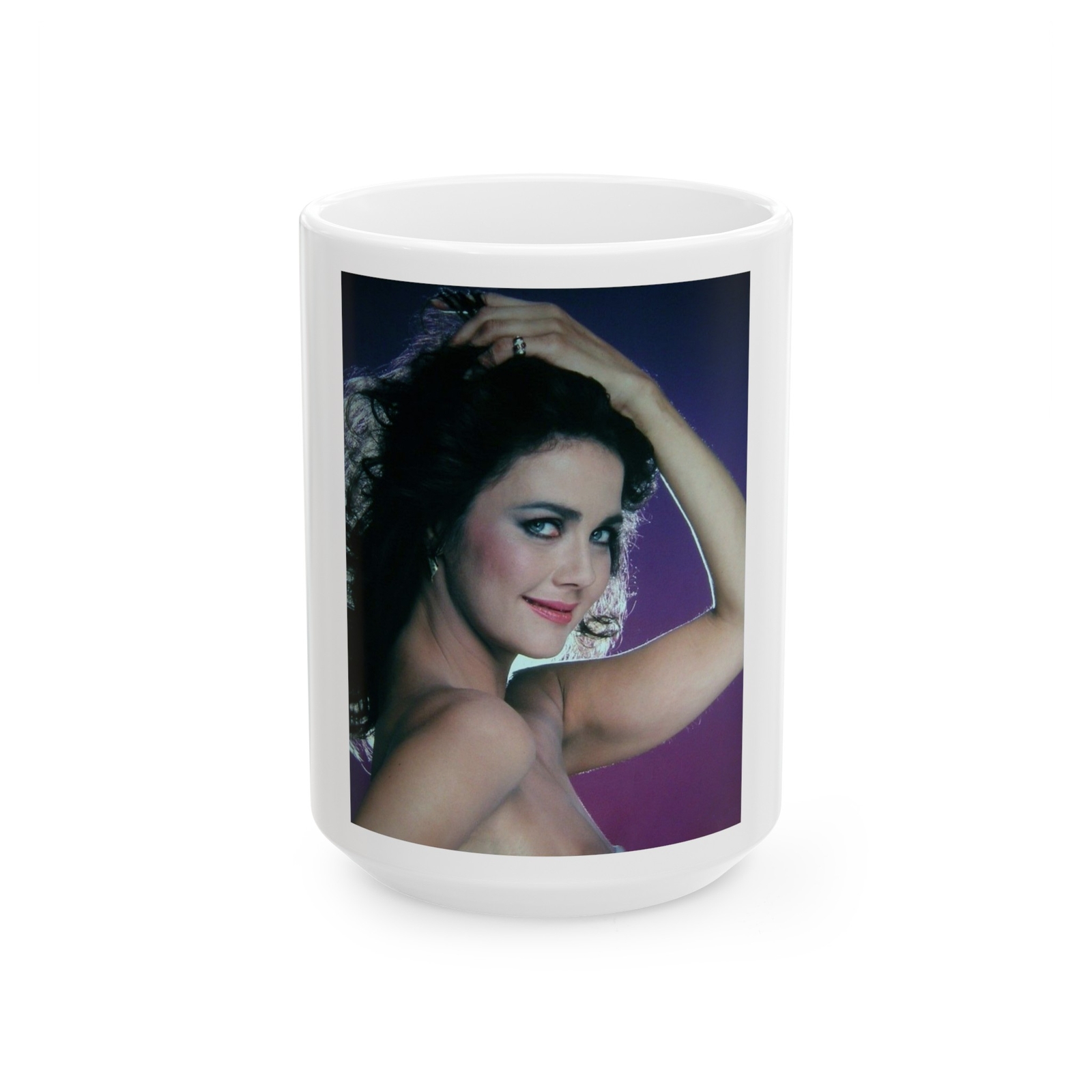 Lynda Carter #203 (Vintage Female Icon) White Coffee Mug