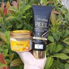 Combo Nicolas Cold Peeling Yeast & Body Cream Genuine White Yeast 