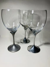 Mikasa Axis Wine Goblets W/Metal Alloy Stem & Base Designed By David Rockwell -3