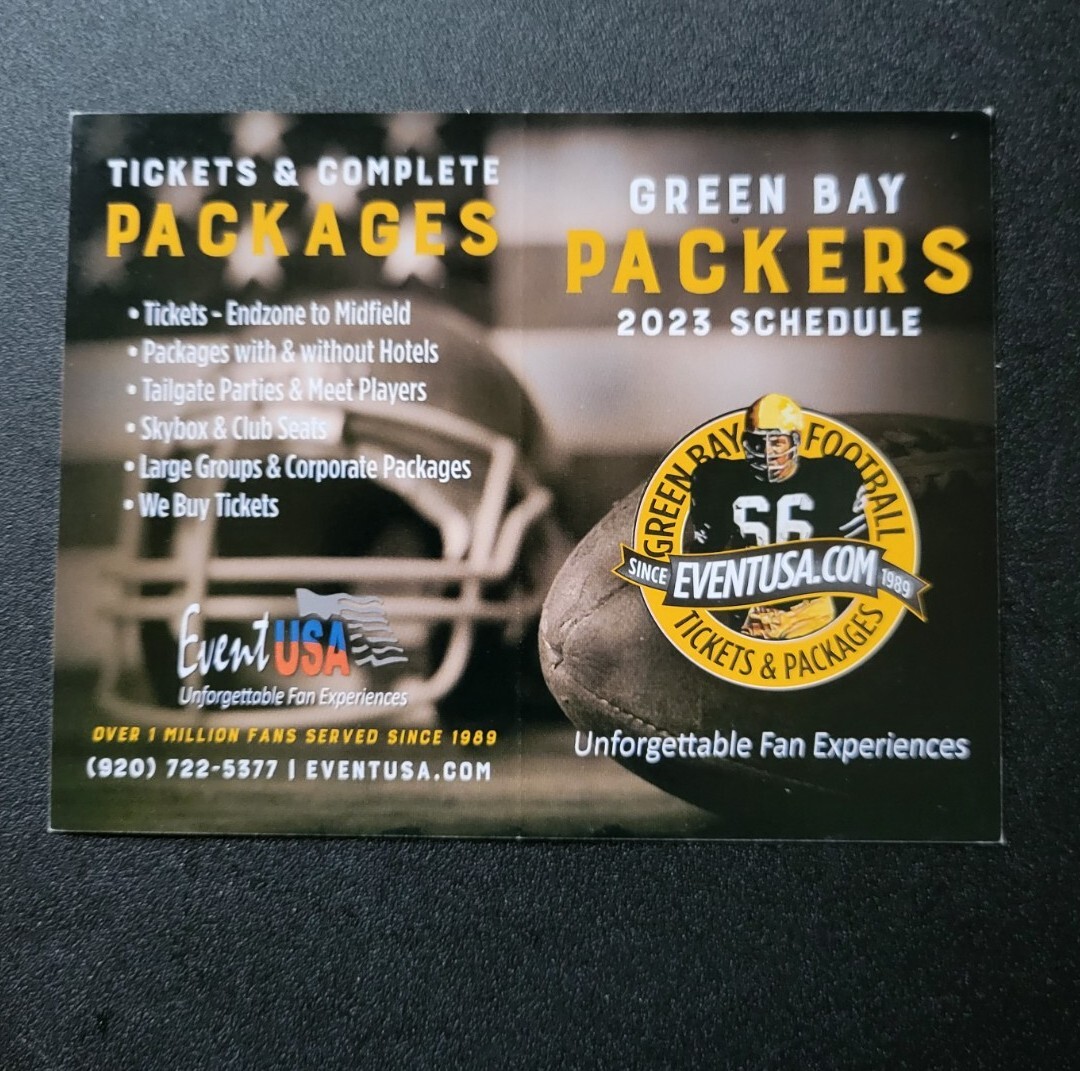 2023-green-bay-packers-pocket-schedule-new-unfolded-ebay