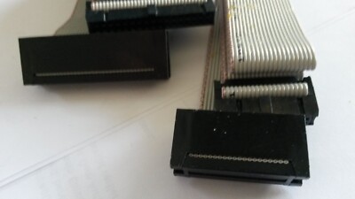 SCSI RIBBON CABLE SET 34 + 20 pin slot and post connectors see pictures inside 