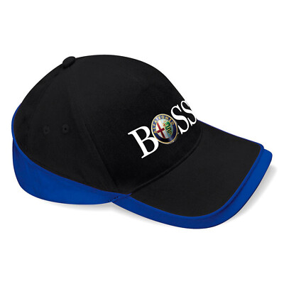 Alfa Romeo B-SS Auto Logo Schwarze Baseball Cap Baseballcap -K232-SW-Blau