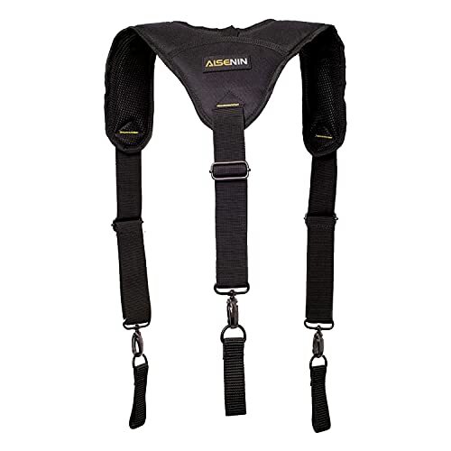 HeavyDuty Tool Belt Suspenders for Men 3 Point Padded Suspenders