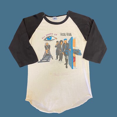 Vintage 80s CHEAP TRICK World Tour All Shook Up Baseball T-Shirt