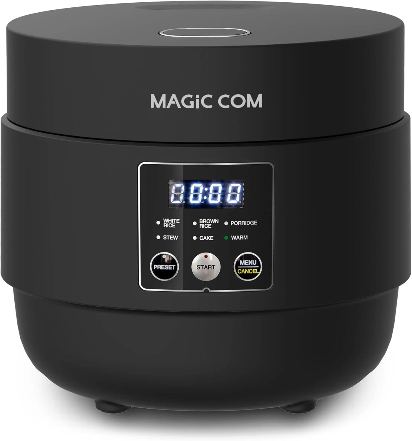 Compact Rice Cooker with Steamer, 4-Cup Uncooked, One-Touch Healthy Cooking
