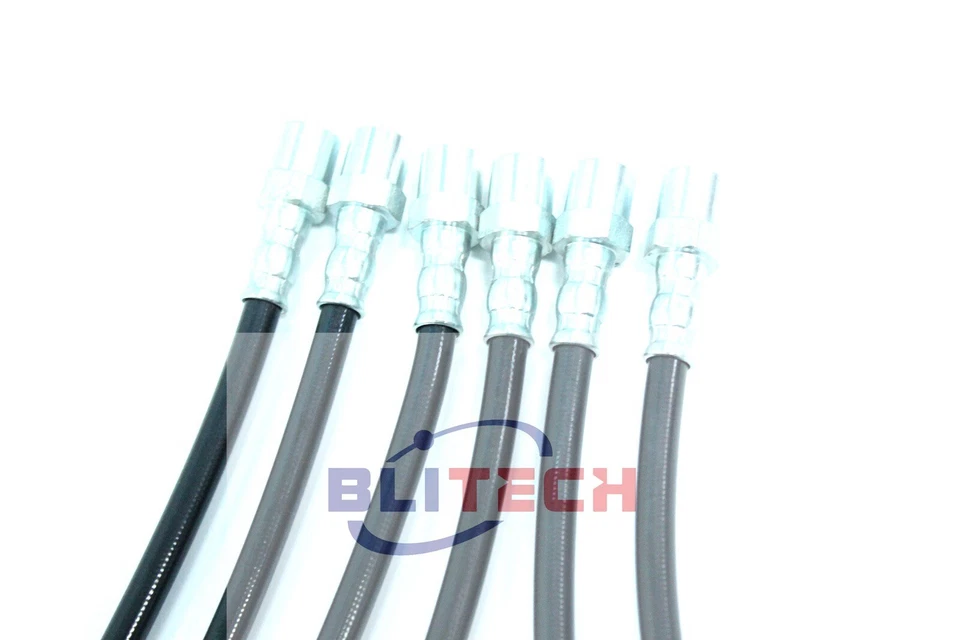 MANGUERA LÍNEA FRENO ACERO INOXIDABLE APTA BMW SERIE 3 325i E30 1984-91 TRENZADO NEGRO Foto 4 de 4