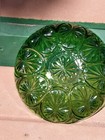 Vintage Anchor Hocking 8" Emerald Green Cut Glass x 2.75" Serving or Snack Bowl — photo 6