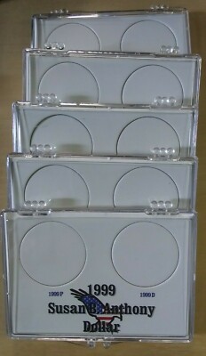 5 NEW Edgar Marcus & Co 1999 Susan B. Anthony Dollar P & D Holder (SBA)