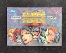 1995 Topps Cyber Force All-Chromium Trading Cards - Base & Insert Singles