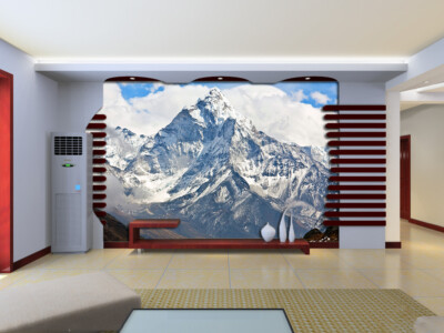3D Schnee Berg M9247 Tapete Wandbild Selbstklebend Abnehmbare Aufkleber Romy
