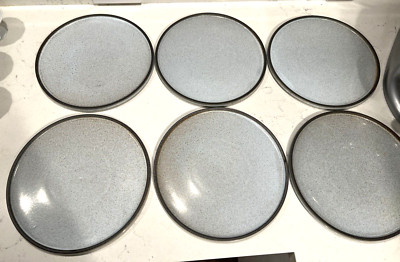 Stone + Lain Stoneware Set 6 Dinner Plates 10 1/2'' RARE Must SEE Modern