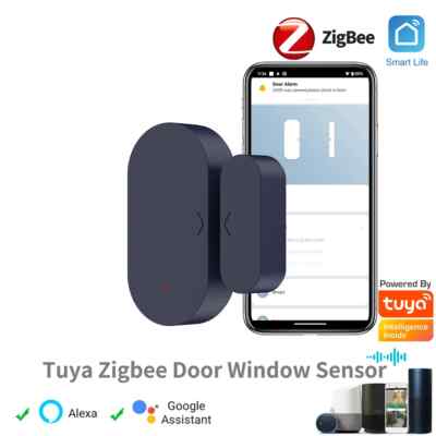 Tuya Zigbee Door And Window Magnetic Sensor Wireless Connection Smart Home