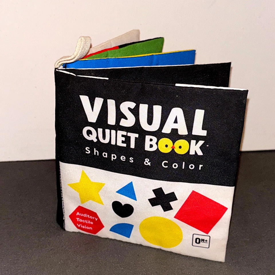 Knister Buch Beiens Visual Quiet Book Baby Formen Spiel Stoff Muster Farben - Bild 2 von 4