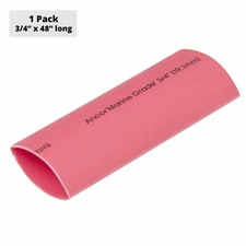 Ancor 306648 Adhesive Lined Heat Shrink Tubing (ALT), Red, 3/4" x 48", 1 Pack