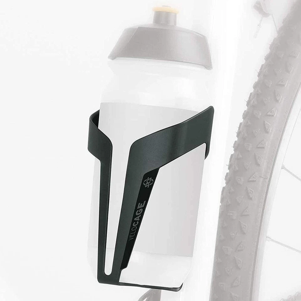 Jaula para botellas SKS Velocage - Bicicleta de carretera MTB ligera negra brillante/naranja Foto 3 de 4